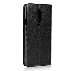 Custodia Portafoglio In Pelle Cover con Supporto T03 per OnePlus 7T Pro Nero