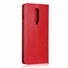 Custodia Portafoglio In Pelle Cover con Supporto T03 per OnePlus 8 Rosso