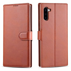 Custodia Portafoglio In Pelle Cover con Supporto T03 per Samsung Galaxy Note 10 Arancione