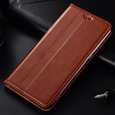 Custodia Portafoglio In Pelle Cover con Supporto T03 per Samsung Galaxy Note 10 Plus Arancione