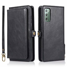 Custodia Portafoglio In Pelle Cover con Supporto T03 per Samsung Galaxy Note 20 5G Nero