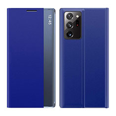 Custodia Portafoglio In Pelle Cover con Supporto T03 per Samsung Galaxy Note 20 Ultra 5G Blu