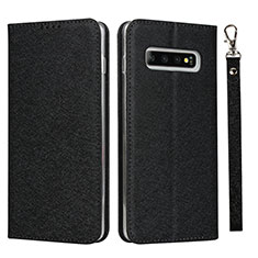 Custodia Portafoglio In Pelle Cover con Supporto T03 per Samsung Galaxy S10 5G Nero