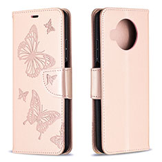 Custodia Portafoglio In Pelle Cover con Supporto T03 per Xiaomi Mi 10i 5G Rosa