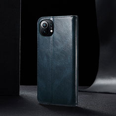 Custodia Portafoglio In Pelle Cover con Supporto T03 per Xiaomi Mi 11 5G Blu