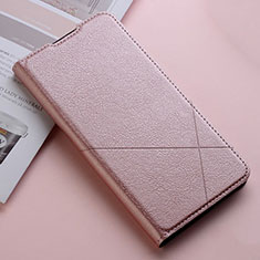 Custodia Portafoglio In Pelle Cover con Supporto T03 per Xiaomi Redmi Note 8 (2021) Oro Rosa