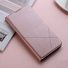 Custodia Portafoglio In Pelle Cover con Supporto T03 per Xiaomi Redmi Note 8 Pro Oro Rosa