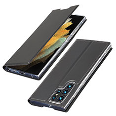 Custodia Portafoglio In Pelle Cover con Supporto T03D per Samsung Galaxy S21 Ultra 5G Nero