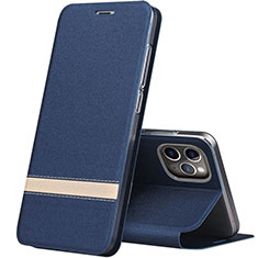 Custodia Portafoglio In Pelle Cover con Supporto T04 per Apple iPhone 11 Pro Blu