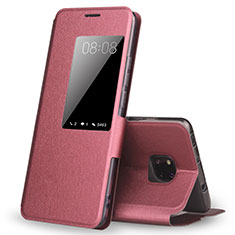 Custodia Portafoglio In Pelle Cover con Supporto T04 per Huawei Mate 20 Pro Rosa