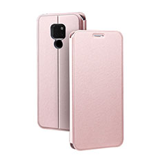 Custodia Portafoglio In Pelle Cover con Supporto T04 per Huawei Mate 20 X 5G Oro Rosa