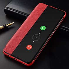 Custodia Portafoglio In Pelle Cover con Supporto T04 per Huawei Mate 30 Pro Rosso