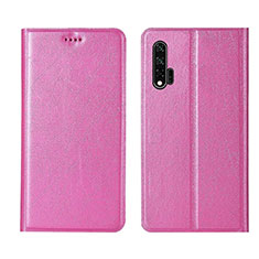 Custodia Portafoglio In Pelle Cover con Supporto T04 per Huawei Nova 6 5G Rosa