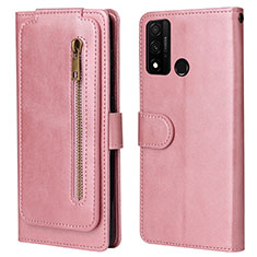 Custodia Portafoglio In Pelle Cover con Supporto T04 per Huawei P Smart (2020) Oro Rosa