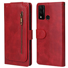 Custodia Portafoglio In Pelle Cover con Supporto T04 per Huawei P Smart (2020) Rosso