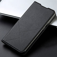 Custodia Portafoglio In Pelle Cover con Supporto T04 per Huawei P30 Nero