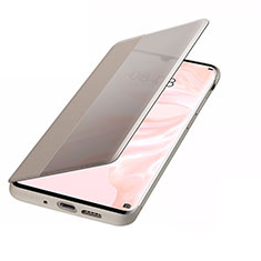 Custodia Portafoglio In Pelle Cover con Supporto T04 per Huawei P30 Pro New Edition Oro
