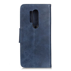 Custodia Portafoglio In Pelle Cover con Supporto T04 per OnePlus 8 Pro Blu