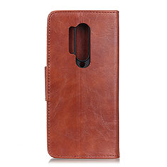 Custodia Portafoglio In Pelle Cover con Supporto T04 per OnePlus 8 Pro Marrone