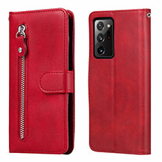 Custodia Portafoglio In Pelle Cover con Supporto T04 per Samsung Galaxy Note 20 Ultra 5G Rosso