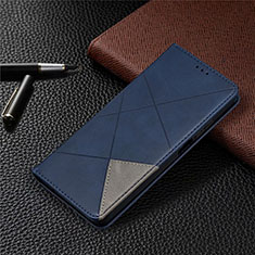Custodia Portafoglio In Pelle Cover con Supporto T04 per Xiaomi Mi 10i 5G Blu