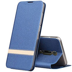 Custodia Portafoglio In Pelle Cover con Supporto T04 per Xiaomi Mi 9T Pro Blu