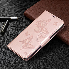 Custodia Portafoglio In Pelle Cover con Supporto T04 per Xiaomi Redmi 10X 4G Oro Rosa