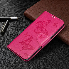 Custodia Portafoglio In Pelle Cover con Supporto T04 per Xiaomi Redmi 10X 4G Rosa Caldo