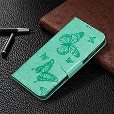 Custodia Portafoglio In Pelle Cover con Supporto T04 per Xiaomi Redmi 10X 4G Verde