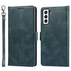 Custodia Portafoglio In Pelle Cover con Supporto T04D per Samsung Galaxy S22 5G Blu