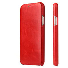Custodia Portafoglio In Pelle Cover con Supporto T05 per Apple iPhone 11 Pro Rosso