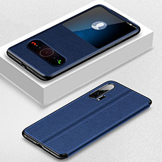 Custodia Portafoglio In Pelle Cover con Supporto T05 per Huawei Honor 20 Pro Blu