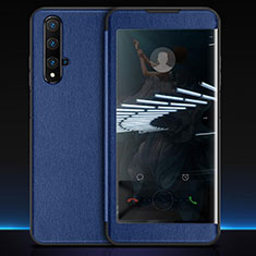 Custodia Portafoglio In Pelle Cover con Supporto T05 per Huawei Honor 20S Blu