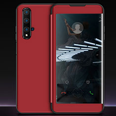 Custodia Portafoglio In Pelle Cover con Supporto T05 per Huawei Honor 20S Rosso