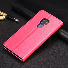 Custodia Portafoglio In Pelle Cover con Supporto T05 per Huawei Mate 20 X 5G Rosa Caldo