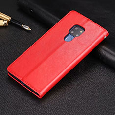 Custodia Portafoglio In Pelle Cover con Supporto T05 per Huawei Mate 20 X 5G Rosso