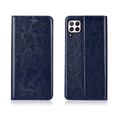 Custodia Portafoglio In Pelle Cover con Supporto T05 per Huawei Nova 6 SE Blu