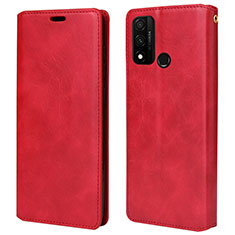 Custodia Portafoglio In Pelle Cover con Supporto T05 per Huawei P Smart (2020) Rosso
