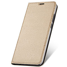 Custodia Portafoglio In Pelle Cover con Supporto T05 per Huawei P30 Lite Oro