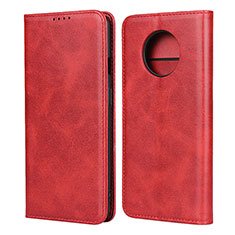 Custodia Portafoglio In Pelle Cover con Supporto T05 per OnePlus 7T Rosso