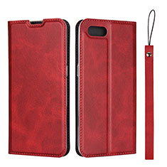 Custodia Portafoglio In Pelle Cover con Supporto T05 per Oppo R15X Rosso