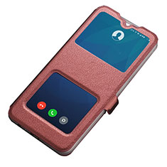 Custodia Portafoglio In Pelle Cover con Supporto T05 per Oppo R17 Pro Rosso Rosa