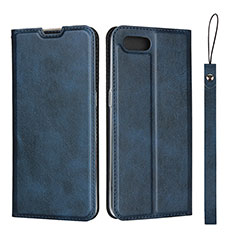 Custodia Portafoglio In Pelle Cover con Supporto T05 per Oppo RX17 Neo Blu