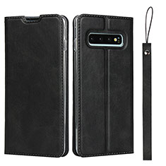 Custodia Portafoglio In Pelle Cover con Supporto T05 per Samsung Galaxy S10 5G Nero