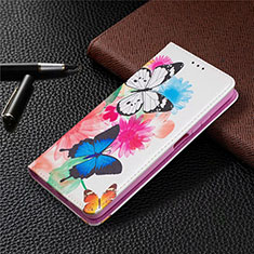 Custodia Portafoglio In Pelle Cover con Supporto T05 per Xiaomi Mi 10i 5G Bianco