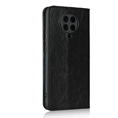 Custodia Portafoglio In Pelle Cover con Supporto T05 per Xiaomi Redmi K30 Pro 5G Nero