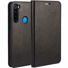 Custodia Portafoglio In Pelle Cover con Supporto T05 per Xiaomi Redmi Note 8 (2021) Nero