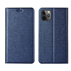 Custodia Portafoglio In Pelle Cover con Supporto T06 per Apple iPhone 11 Pro Blu