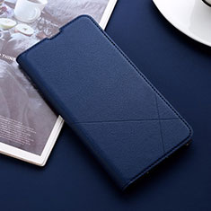 Custodia Portafoglio In Pelle Cover con Supporto T06 per Huawei Honor V20 Blu