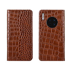 Custodia Portafoglio In Pelle Cover con Supporto T06 per Huawei Mate 30 Arancione